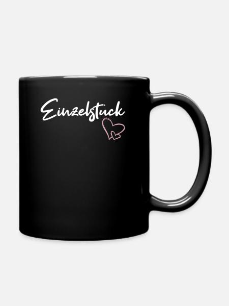 Einzelstück Herzen Trendy Cool Stylish Mädchen - Tasse einfarbig - Schwarz