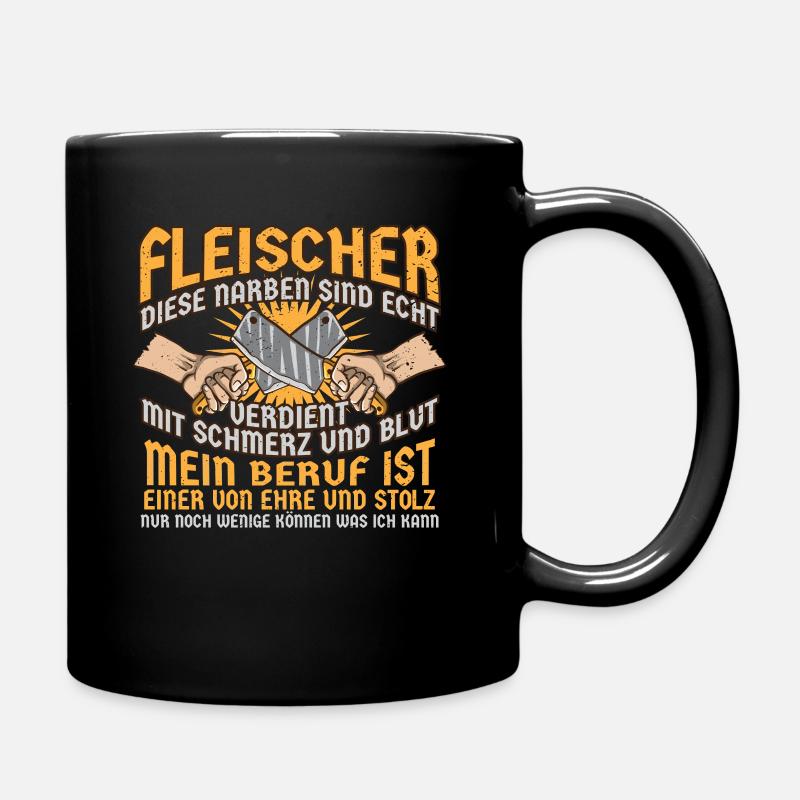 Fleischer Ehre Stolz Fleischliebhaber Beruf Spruch - Tasse einfarbig - Schwarz