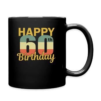 60 years for 60 birthday gift - Full Colour Mug - black - Right