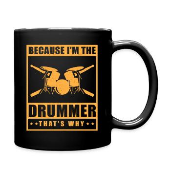 Drummer percussion gift drummer drummer - Full Colour Mug - black - Right