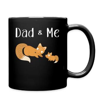 Renards Fête des pères Papa aime Papa aime Bébé - Mug uni - noir - Droite