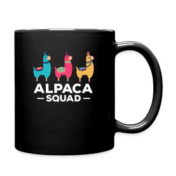 Alpaca Squad Team Alpaka Lama Shirt - Tasse einfarbig - Schwarz - Rechts