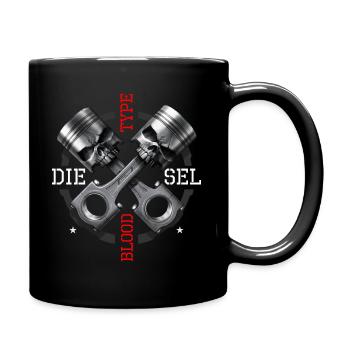 Piston de moteur diesel de type sanguin crânien - Mug uni - noir - Droite