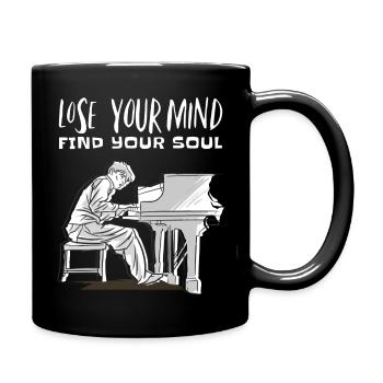 Lose Your Mind and Find Your Soul Piano - Full Colour Mug - black - Right