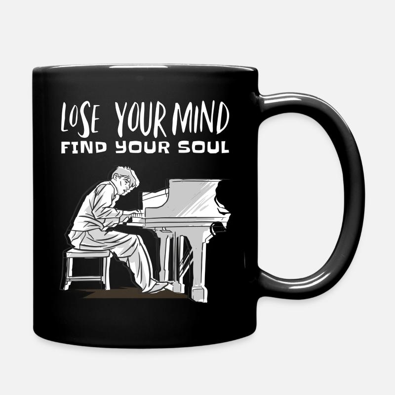 Lose Your Mind and Find your Soul Klavier - Tasse einfarbig - Schwarz