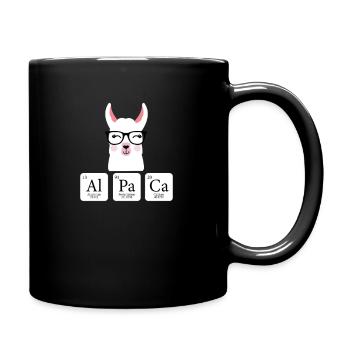 Alpaca Alpaka Lama Periodensystem Shirt - Tasse einfarbig - Schwarz - Rechts
