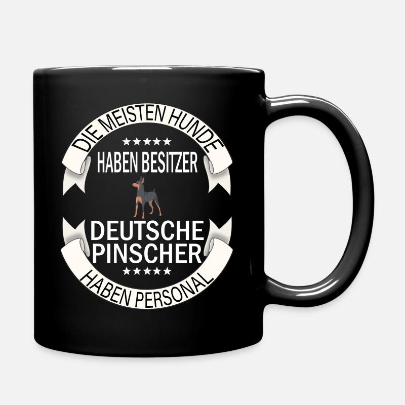 Deutsche Pinscher Hunde Pinschers - Tasse einfarbig - Schwarz