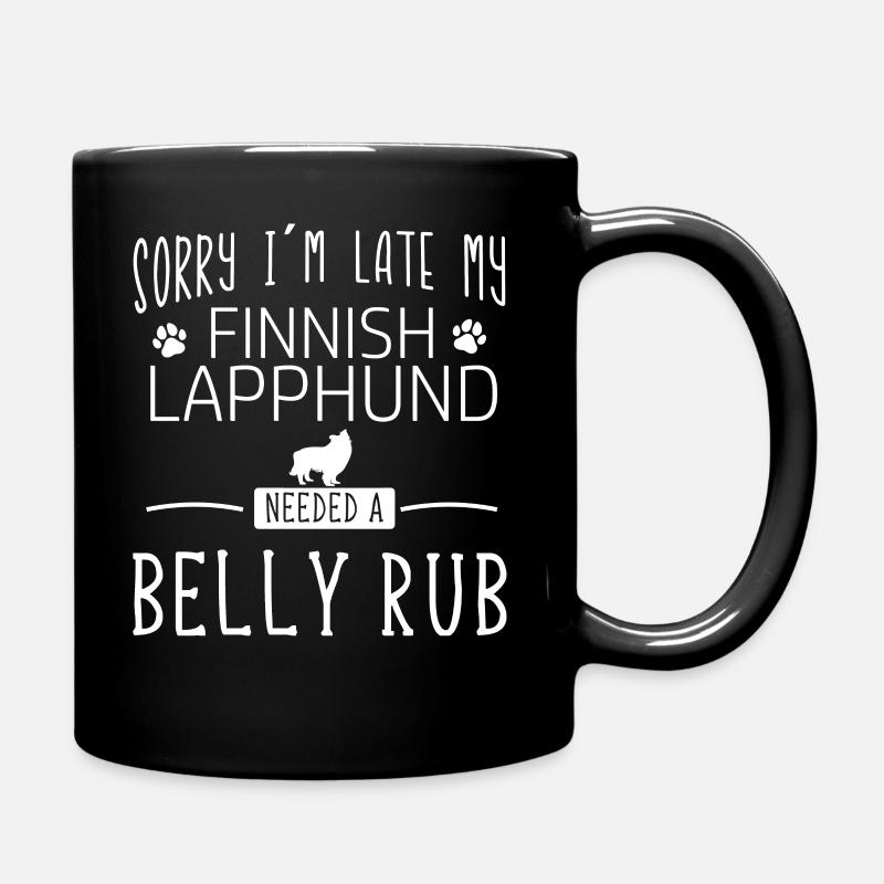 Finnischer Lapphund Hütehunde Lapinkoira Hunde - Tasse einfarbig - Schwarz