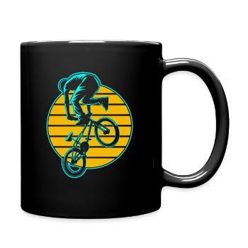 BMX Geschenk BMX Biker - Tasse einfarbig - Schwarz - Rechts