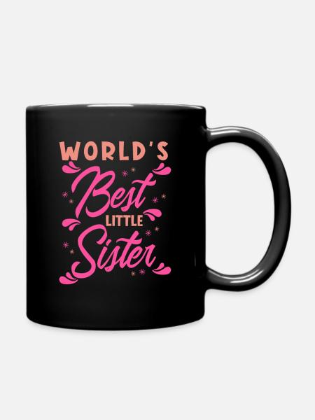 Weltbeste Schwester - Tasse einfarbig - Schwarz