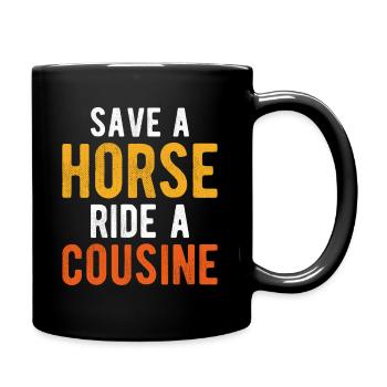 Redneck Gag - Tasse einfarbig - Schwarz - Rechts