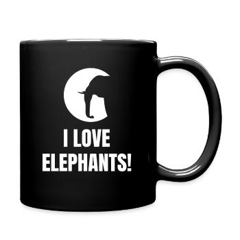 Elephant - Full Colour Mug - black - Right