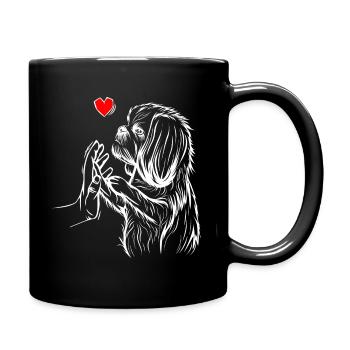 Shih Tzu Love Dog Holder Gift - Full Colour Mug - black - Right