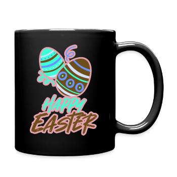 Easter Easter Happy Easter Easter Eggs - Full Colour Mug - black - Right