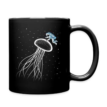 Astronautenquallen - Tasse einfarbig - Schwarz - Rechts