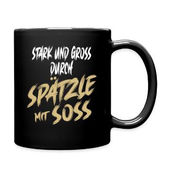 Schwäbisch Schwaben Schwäbischer Dialekt Geschenk - Tasse einfarbig - Schwarz - Rechts