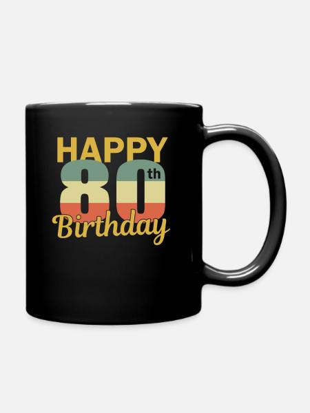 80 ans 80e anniversaire - Mug uni - noir