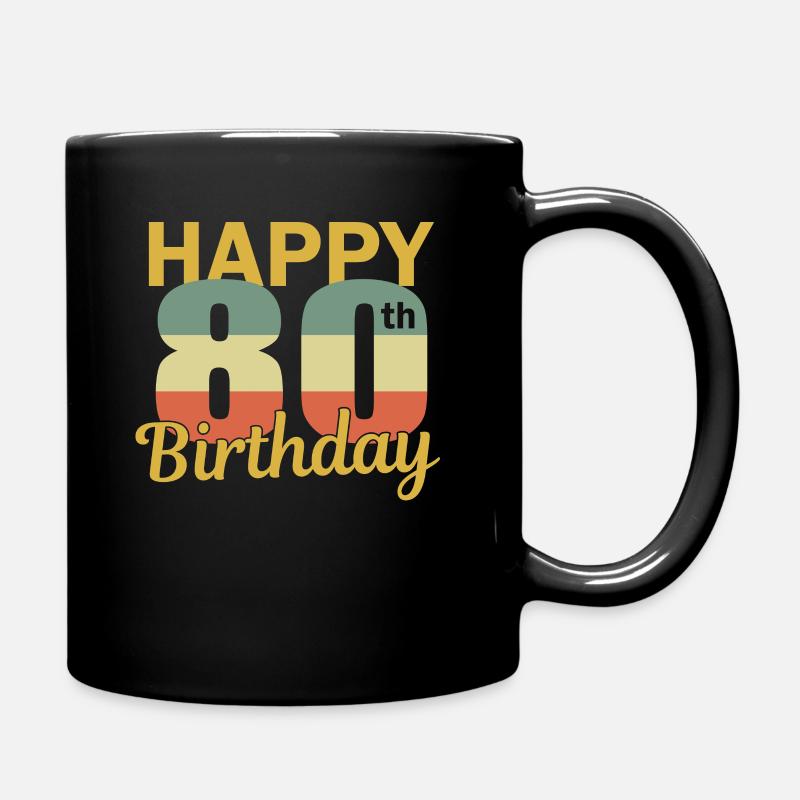 80 ans 80e anniversaire - Mug uni - noir