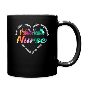 Public health nurse - Full Colour Mug - black - Right