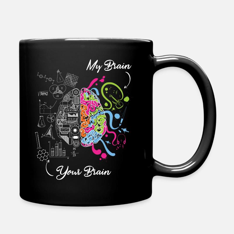 Dein Gehirn Mein Gehirn - Tasse einfarbig - Schwarz