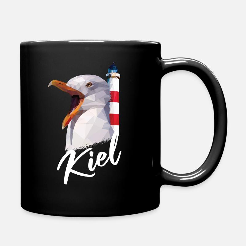 Kiel home town souvenir gift - Full Colour Mug - black