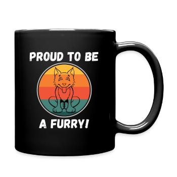 Proud to be a Furry! - Full Colour Mug - black - Right