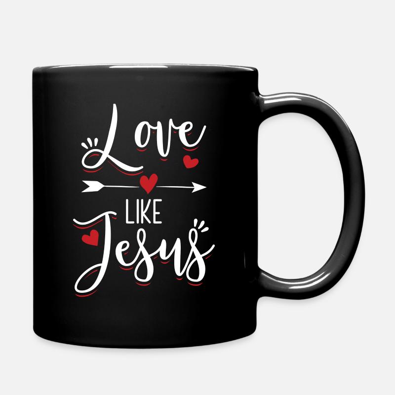 Love like Jesus | Christlich | Geschenk Bibel Gott - Tasse einfarbig - Schwarz