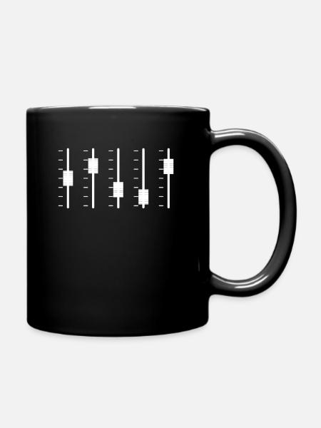 Tontechniker Shirt Geschenk Audio Regler Mischpult - Tasse einfarbig - Schwarz