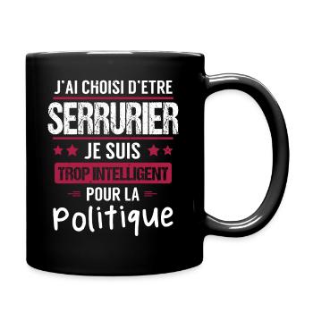 Serrurier cadeau humour drôle métier serrure homme - Mug uni - noir - Droite