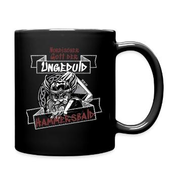 Hammersbald Wikinger Nordischer Gott walhalla - Tasse einfarbig - Schwarz - Rechts
