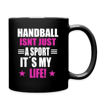 Le handball est mon idée cadeau - Mug uni - noir - Droite