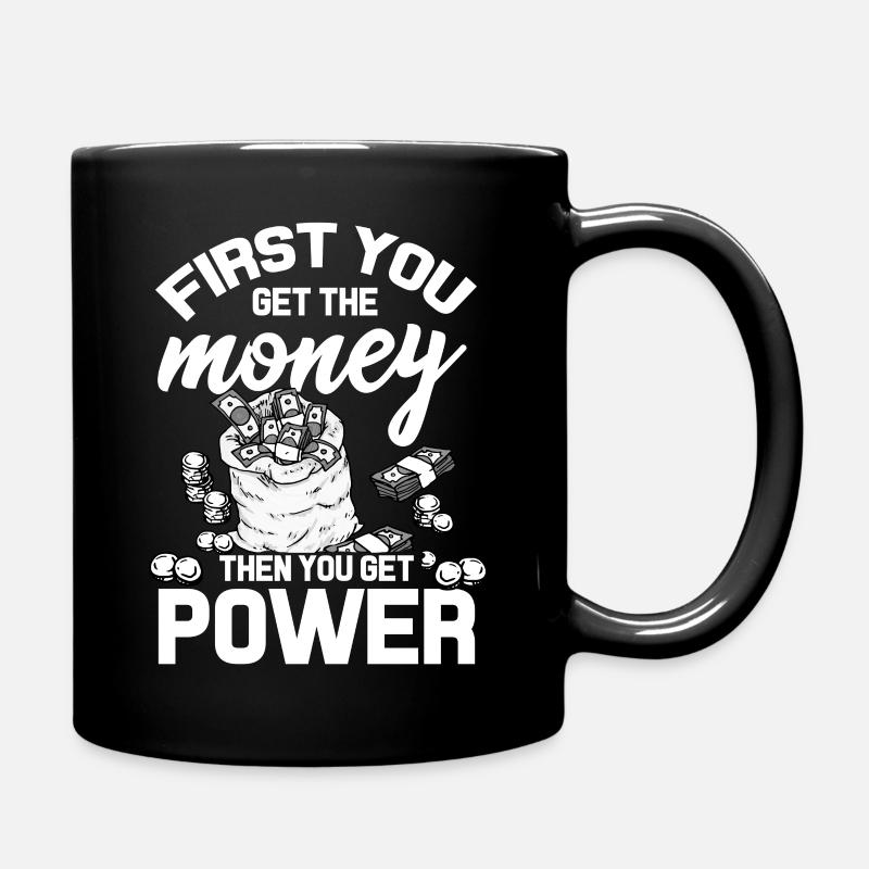Geld - Tasse einfarbig - Schwarz