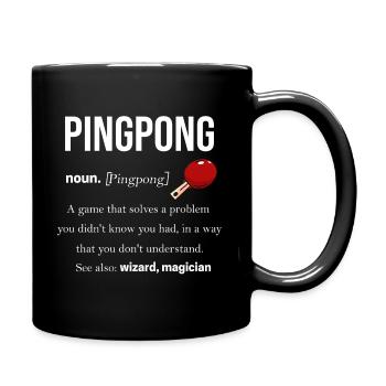 Ping-pong, table tennis, table tennis - Full Colour Mug - black - Right