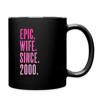 Epic wife since 2000 marriage wedding - Tasse einfarbig - Schwarz - Rechts