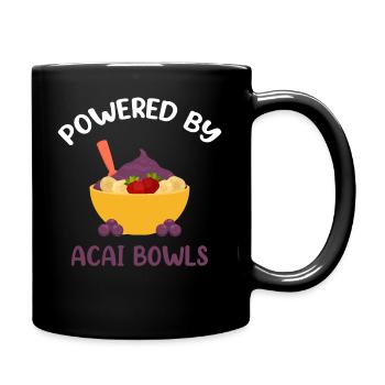 Imprimé Smoothie brésilien Powered by Acai Bowls - Mug uni - noir - Droite