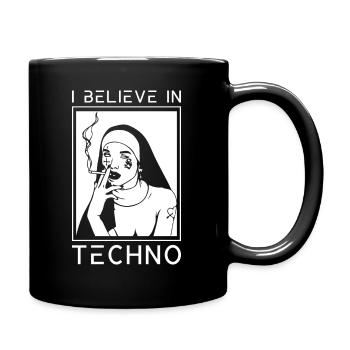 Raver religion techno religion religieuse - Mug uni - noir - Droite