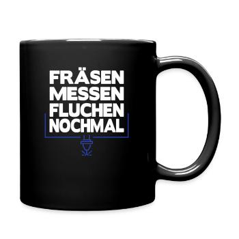 CNC Fräser Zerspanungsmechaniker Programierer - Tasse einfarbig - Schwarz - Rechts