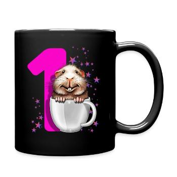 Premier anniversaire 1 an cochon d'Inde - Mug uni - noir - Droite