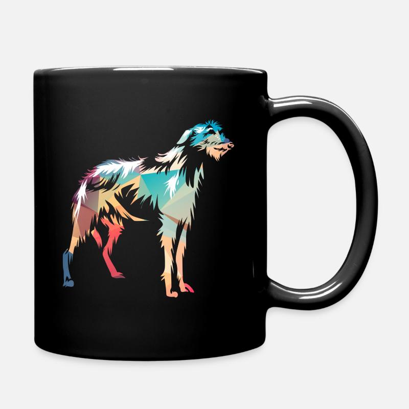 Irish Wolfhound - Full Colour Mug - black