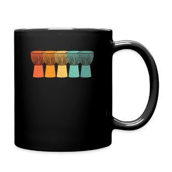 Djembe African Drums Vintage Style Rétro - Mug uni - noir - Droite