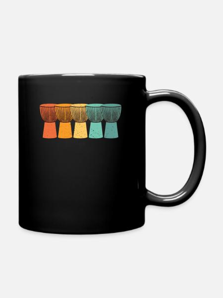 Djembe African Drums Vintage Style Rétro - Mug uni - noir