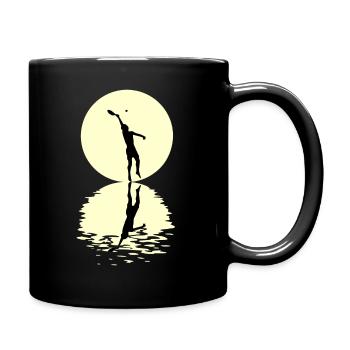 Beach tennis moon - Full Colour Mug - black - Right