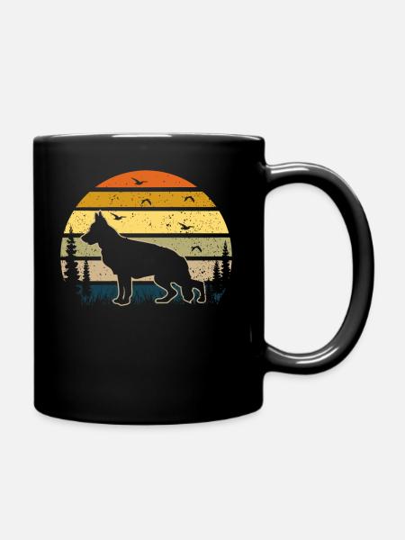 chien de race berger allemand - Mug uni - noir