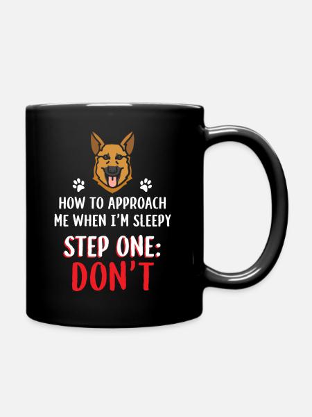 German shepherd dog - Full Colour Mug - black