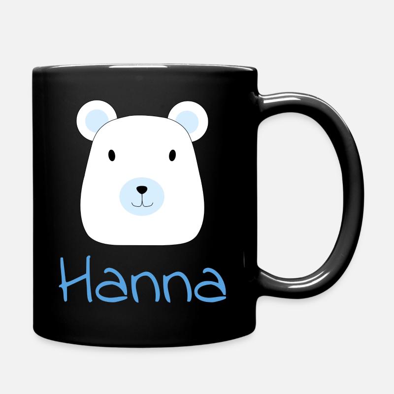 Polar bear Hanna - Full Colour Mug - black