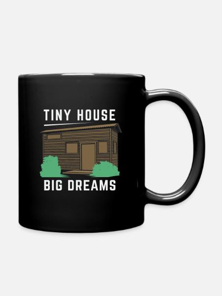 Tiny House Design für einen Kleines Häuschen Fan - Tasse einfarbig - Schwarz