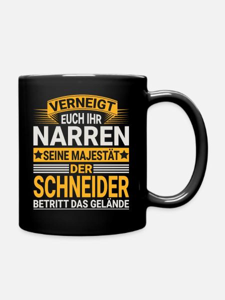 Schneider Design für einen Schneider - Tasse einfarbig - Schwarz