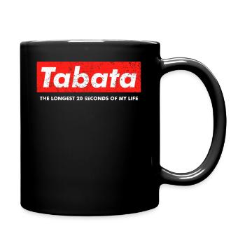 Funny Longest 20 Seconds HIIT Tabata Workout - Full Colour Mug - black - Right