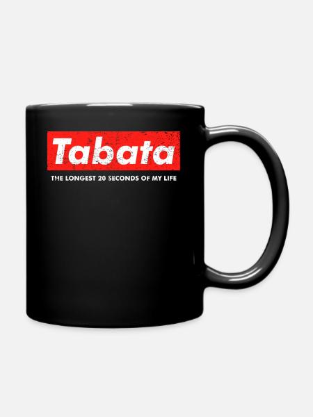 Divertente più lungo 20 secondi HIIT Tabata allenamento - Tazza monocolore - nero