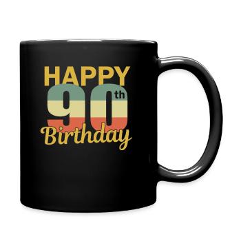 90 ans 90e anniversaire - Mug uni - noir - Droite